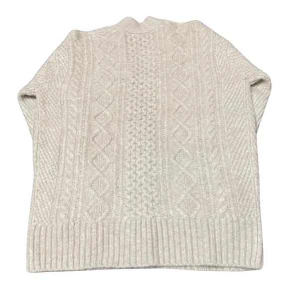 J Crew Cable knit stretch cardigan Color: Heather Light Stone - Picture 7 of 9